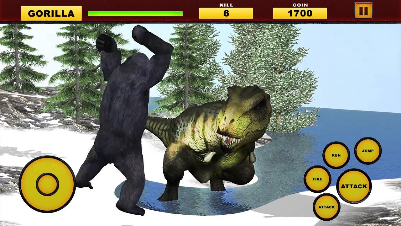 Gorilla VS Dinosaur Battle 2019 : Gorilla vs Dino