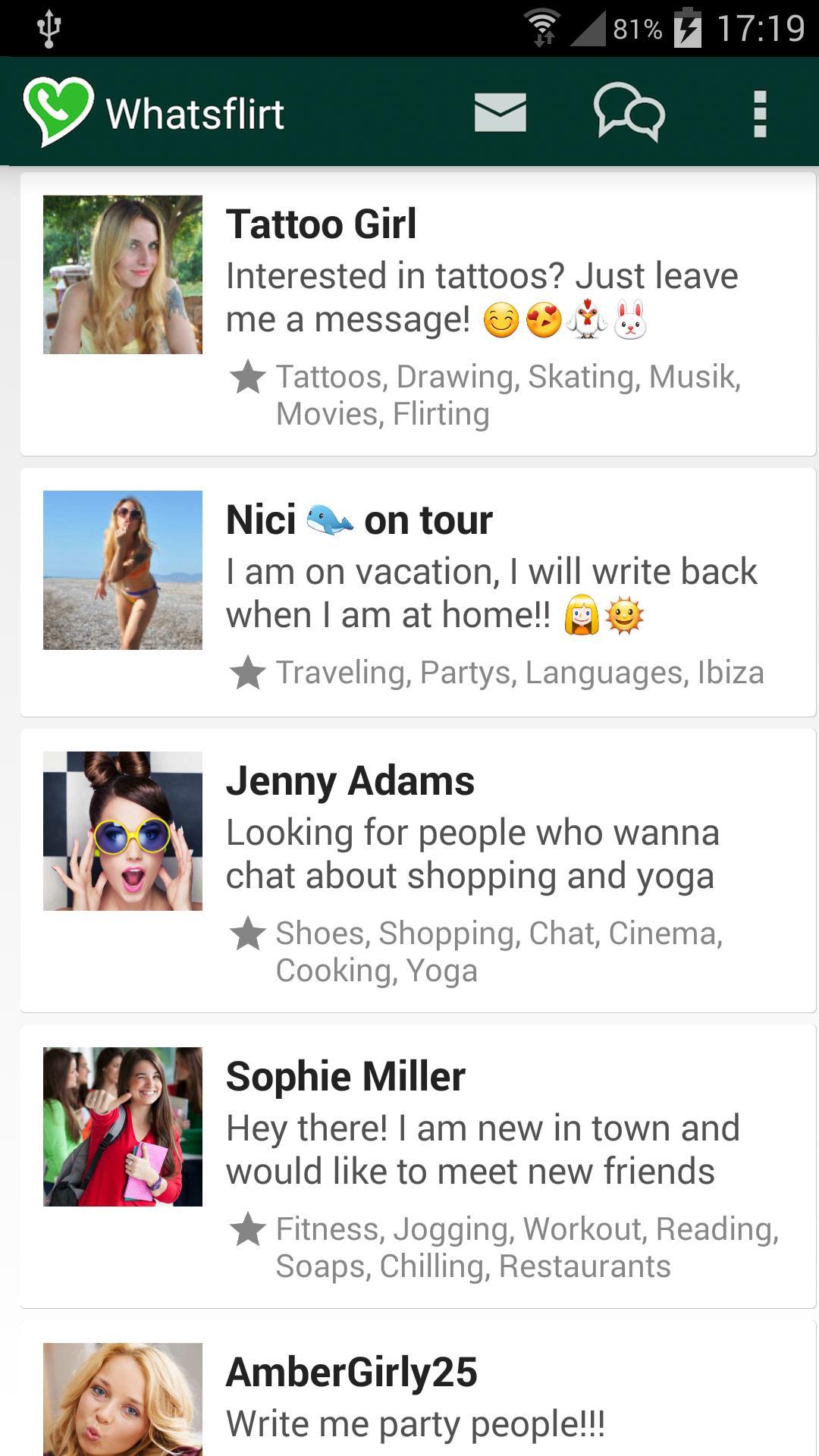 Flirts for WhatsApp