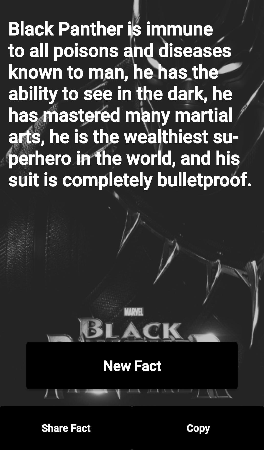 Black Panther Facts Free