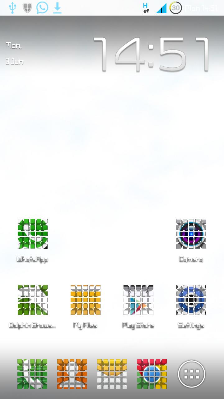 Perspective cubes icons