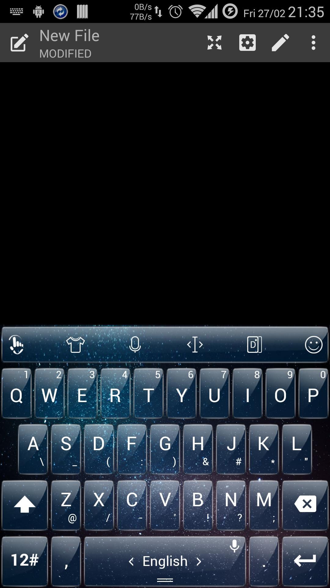 Keyboard Theme Glass Space
