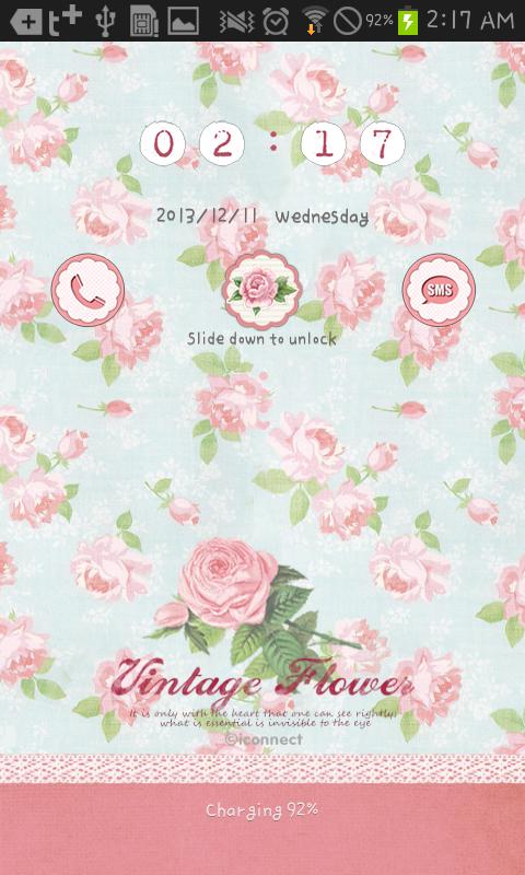 Vintage flower go locker theme