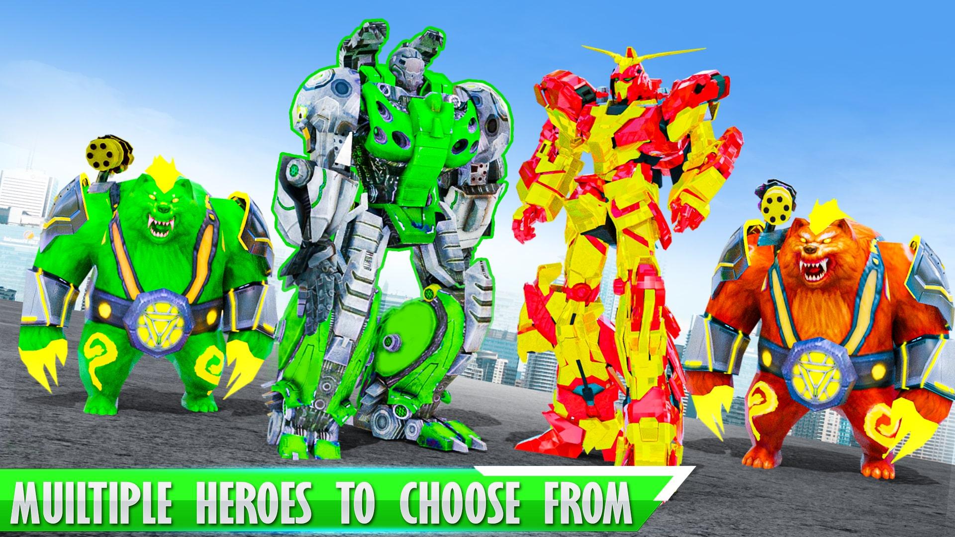 Bear Robot Car Transform Games