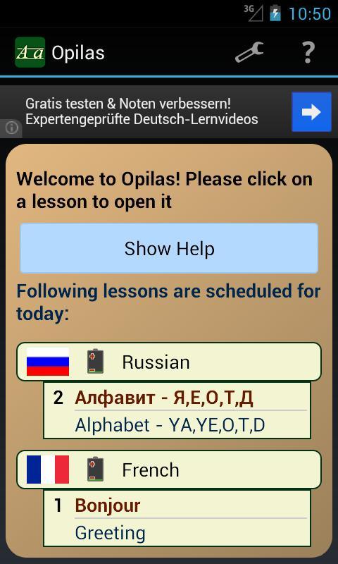 Opilas - Learn Spanish, French