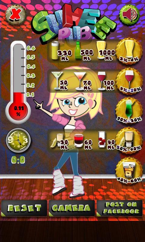 Happy Bar Alcohol Calculator