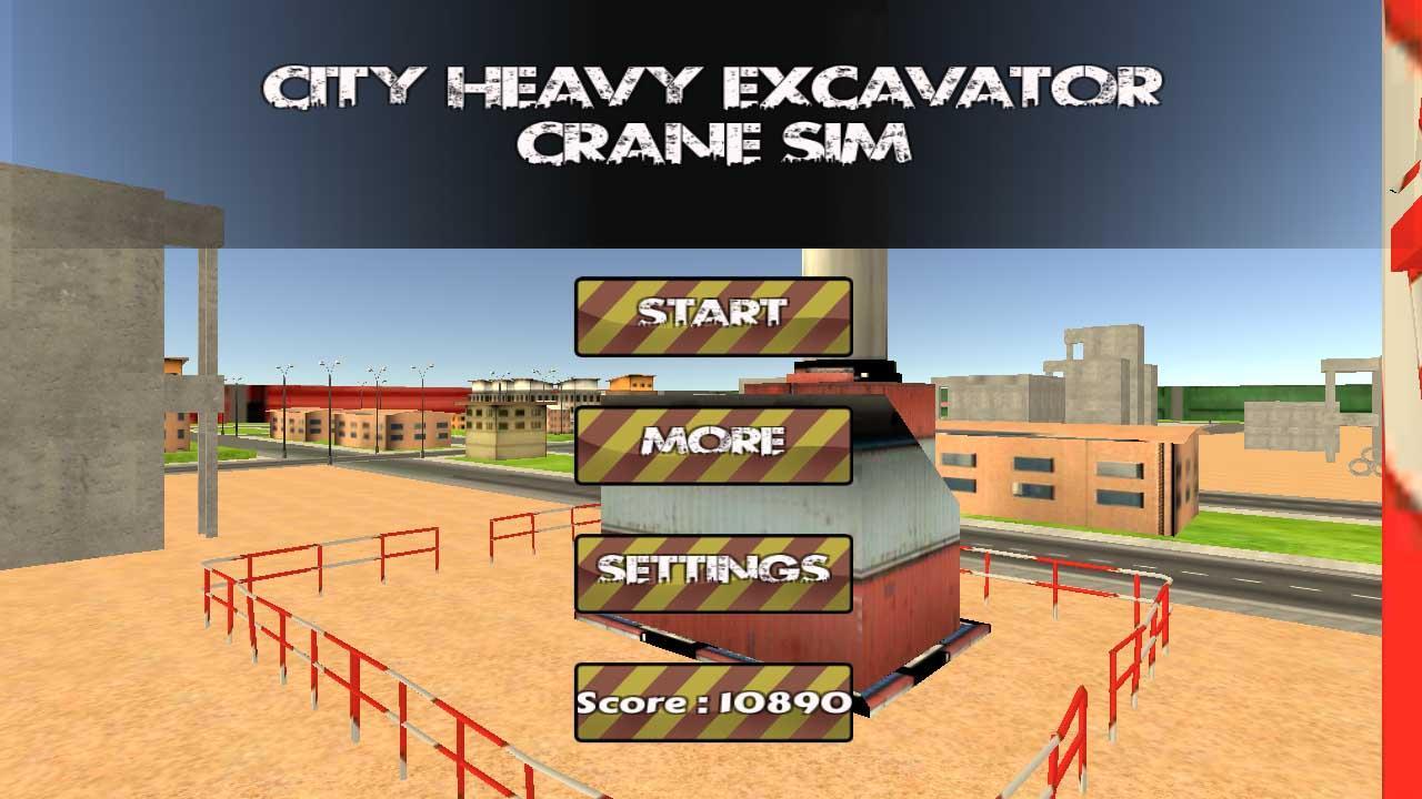 City Heavy Excavator Crane Sim
