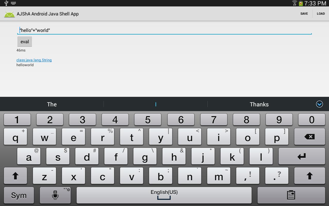 AJShA Android Java Shell App
