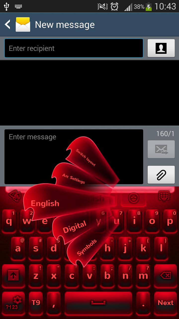 Red Neon Keyboard