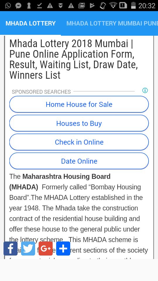 MHADA Lottery Info