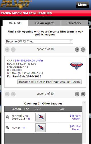 Mock GM NBA Fantasy Basketball