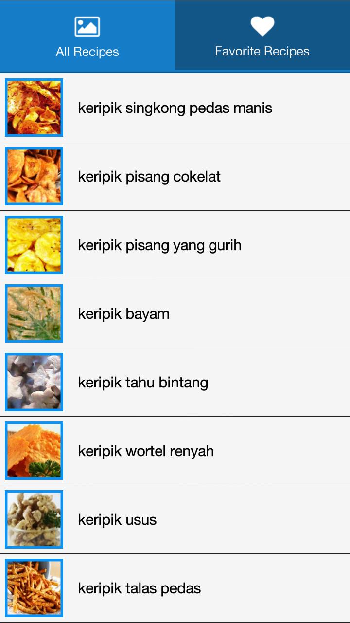 Resep Keripik Pilihan