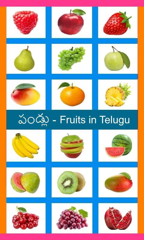 Fruits in Telugu