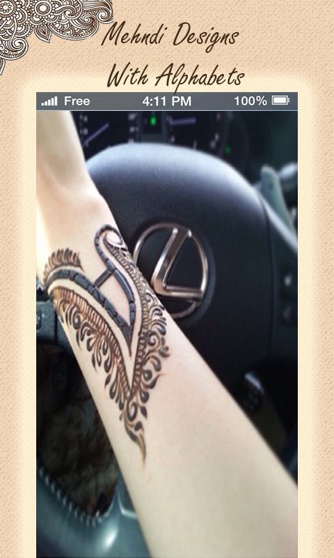 Mehndi Name Design - Name On Hand With Mehndi