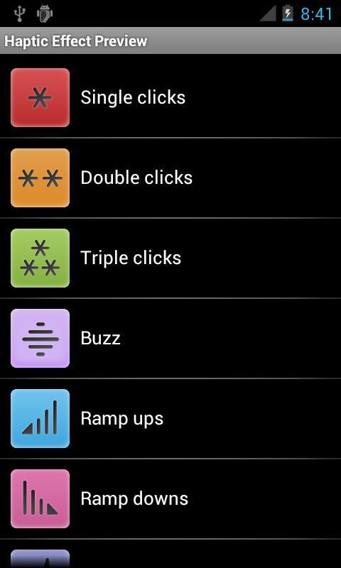 Haptic Effect Preview