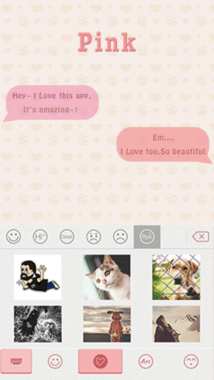 Pink Theme for iKeyboard emoji