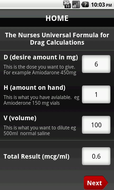 UDC(Universal Drug Calculator)