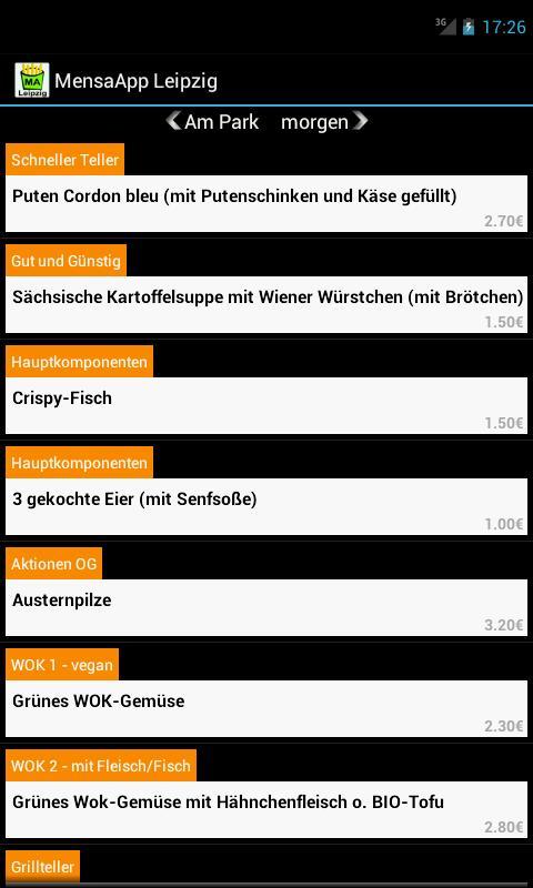 MensaApp Leipzig