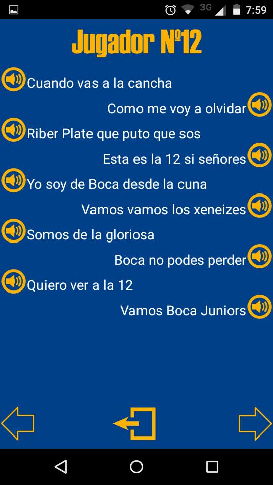 Canciones de la 12