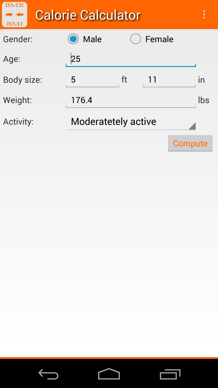 Calorie Calculator BMR BMI ads