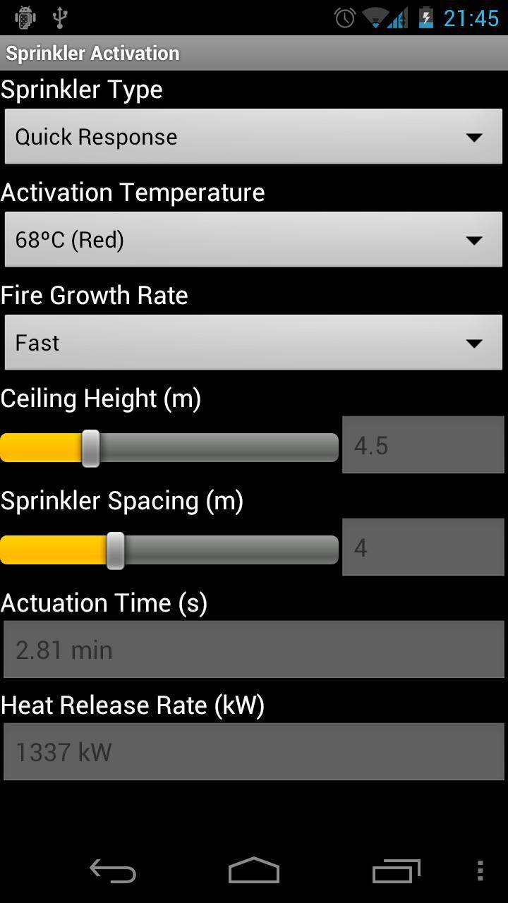 Sprinkler Activation
