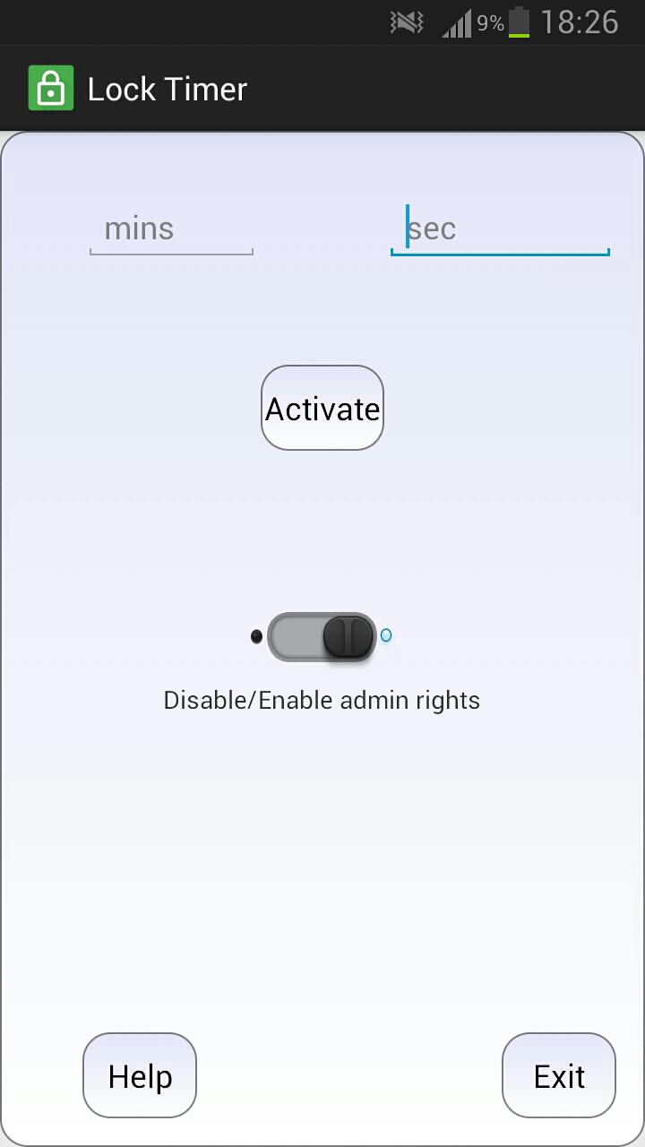 Screen Lock Timer